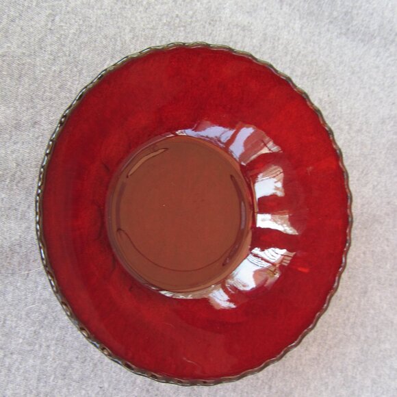 ruby red depression glass 8 oz bowls anchor hocking set of 4 (W3268) - Picture 6 of 11